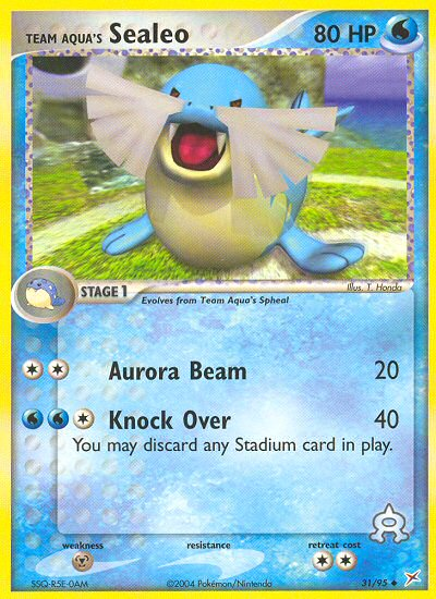 Team Aqua's Sealeo 31/95 — Pokémon EX Team Magma vs Team Aqua