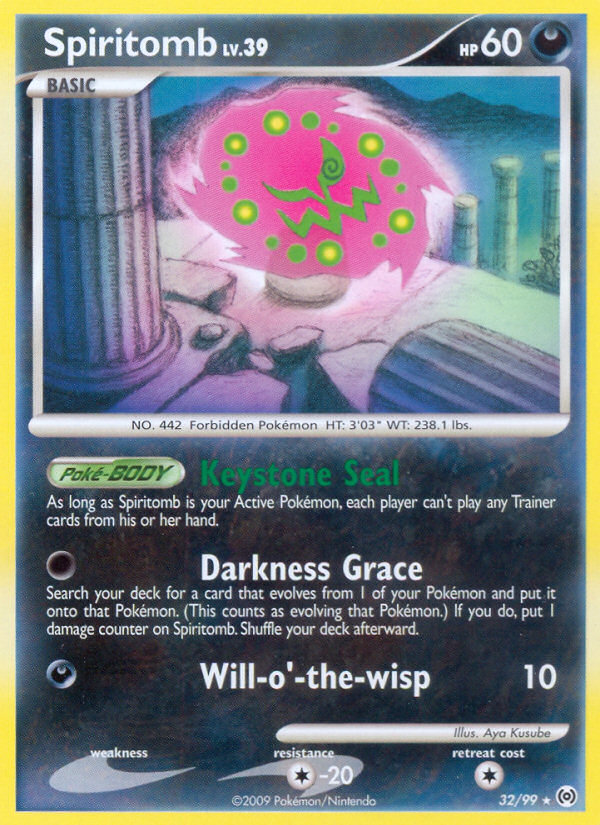 Spiritomb 32/99 Pokémon Arceus (2009) English card — catalogue reference