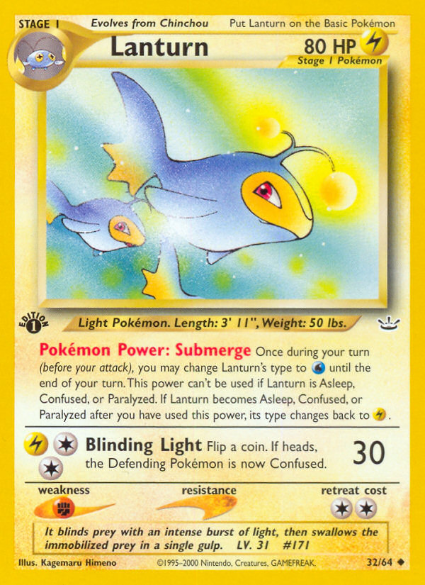 Lanturn 32/64 — Pokémon Neo Revelation