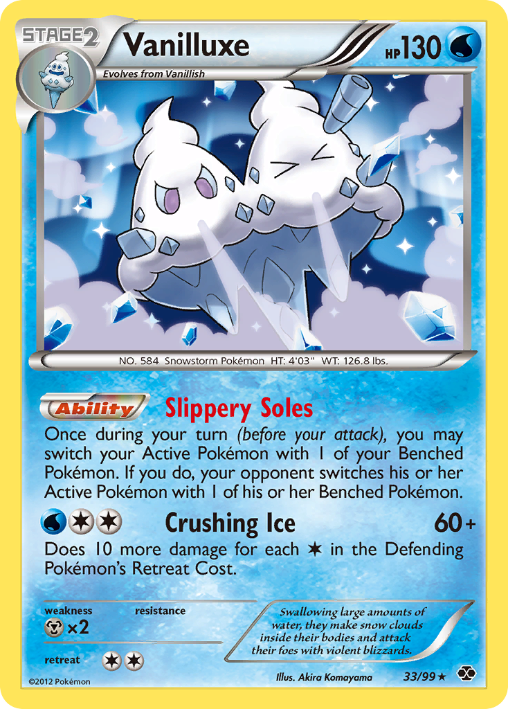 Vanilluxe 33/99 Pokémon Next Destinies (2012) English card — catalogue reference