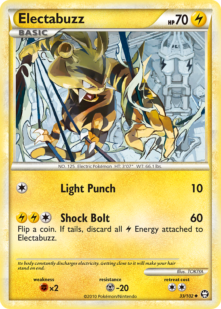 Electabuzz 33/102 Pokémon Triumphant (2010) English card — catalogue reference