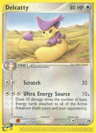 Delcatty 34/100 — Pokémon EX Sandstorm