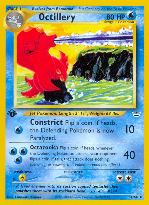 Octillery 34/64 — Pokémon Neo Revelation