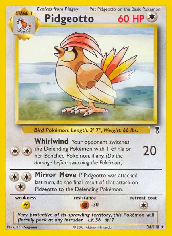 Pidgeotto 34/110 — Pokémon Legendary Collection