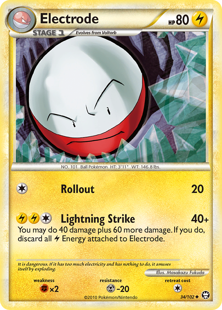 Electrode 34/102 Pokémon Triumphant (2010) English card — catalogue reference