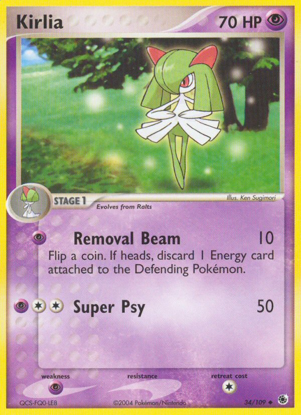 Kirlia 34/109 — Pokémon EX Ruby & Sapphire