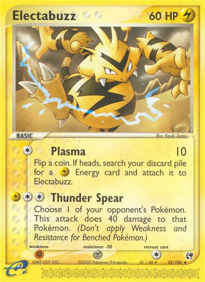 Electabuzz 35/100 — Pokémon EX Sandstorm