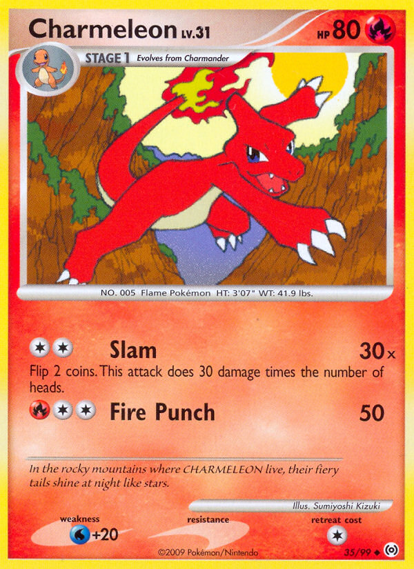Charmeleon 35/99 Pokémon Arceus (2009) English card — catalogue reference