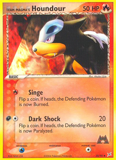 Team Magma's Houndour 35/95 — Pokémon EX Team Magma vs Team Aqua