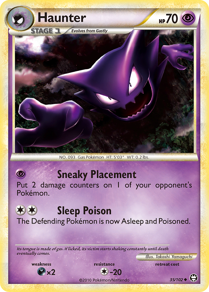 Haunter 35/102 Pokémon Triumphant (2010) English card — catalogue reference