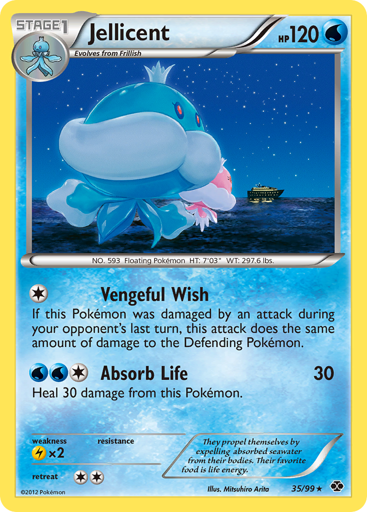 Jellicent 35/99 Pokémon Next Destinies (2012) English card — catalogue reference