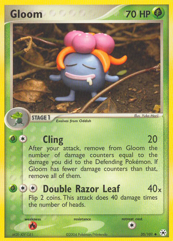 Gloom 35/101 Pokémon EX Hidden Legends 2004 card
