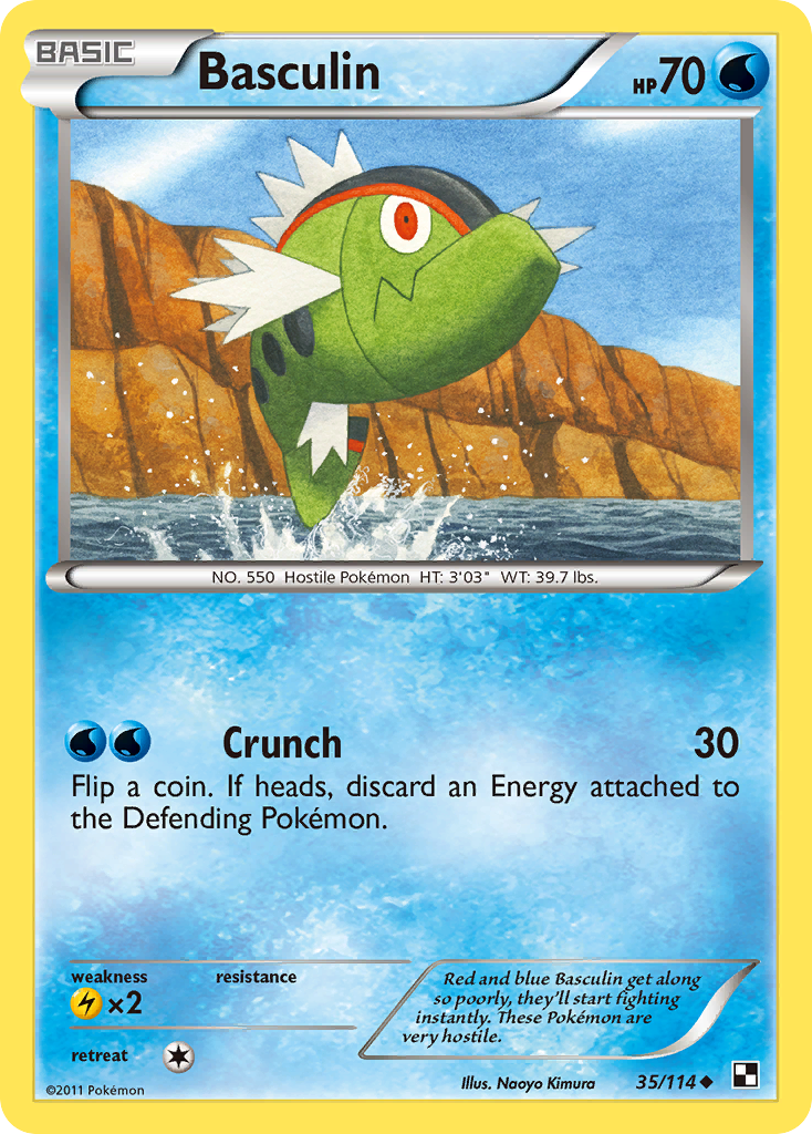 Basculin 35/114 Pokémon Black & White (2011) English card — catalogue reference