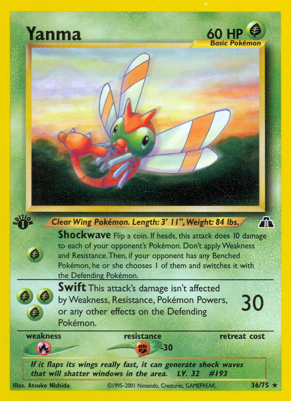 Yanma 36/75 — Pokémon Neo Discovery