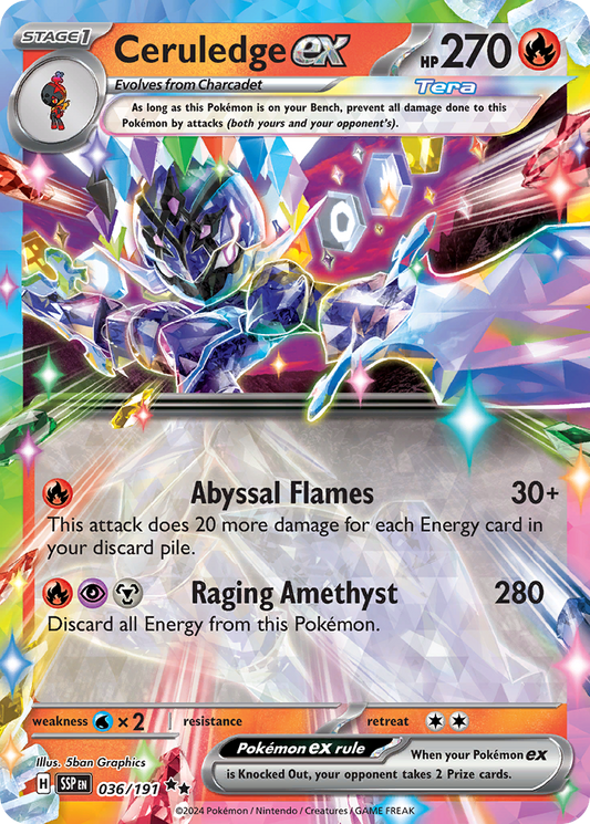 Pokemon Ceruledge ex Surging Sparks 036/191