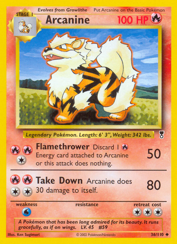 Arcanine 36/110 — Pokémon Legendary Collection