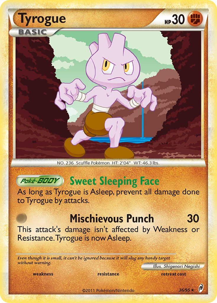 Tyrogue 36/95 Pokémon Call of Legends (2011) English card — catalogue reference