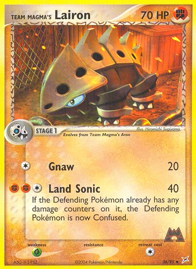Team Magma's Lairon 36/95 — Pokémon EX Team Magma vs Team Aqua