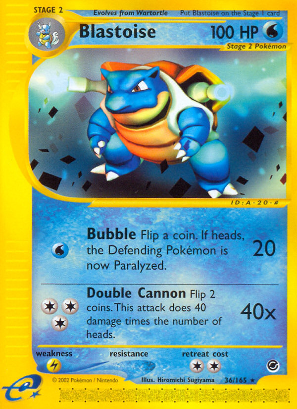 Blastoise 36/165 — Pokémon Expedition Base Set