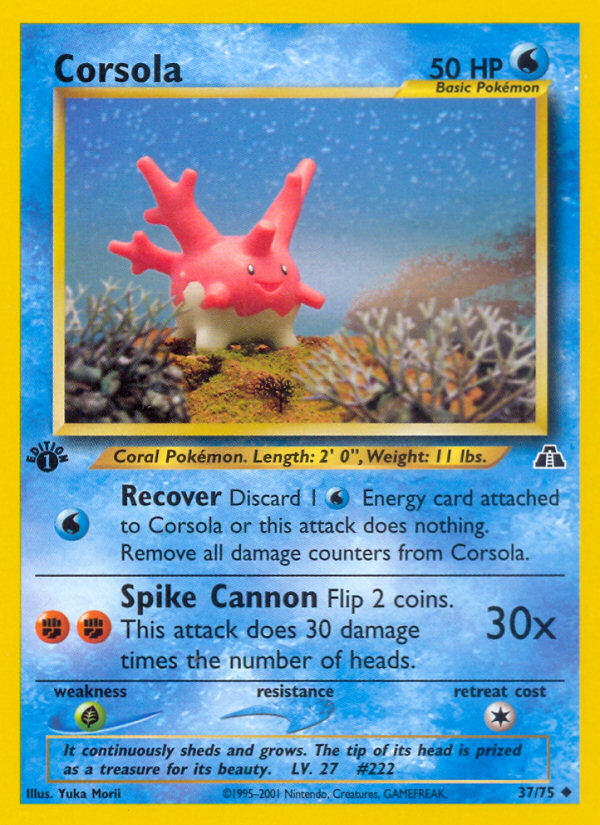 Corsola 37/75 — Pokémon Neo Discovery