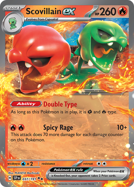 Pokemon Scovillain ex Surging Sparks 037/191