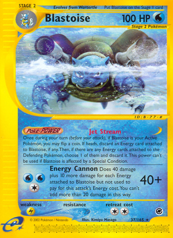 Blastoise 37/165 — Pokémon Expedition Base Set
