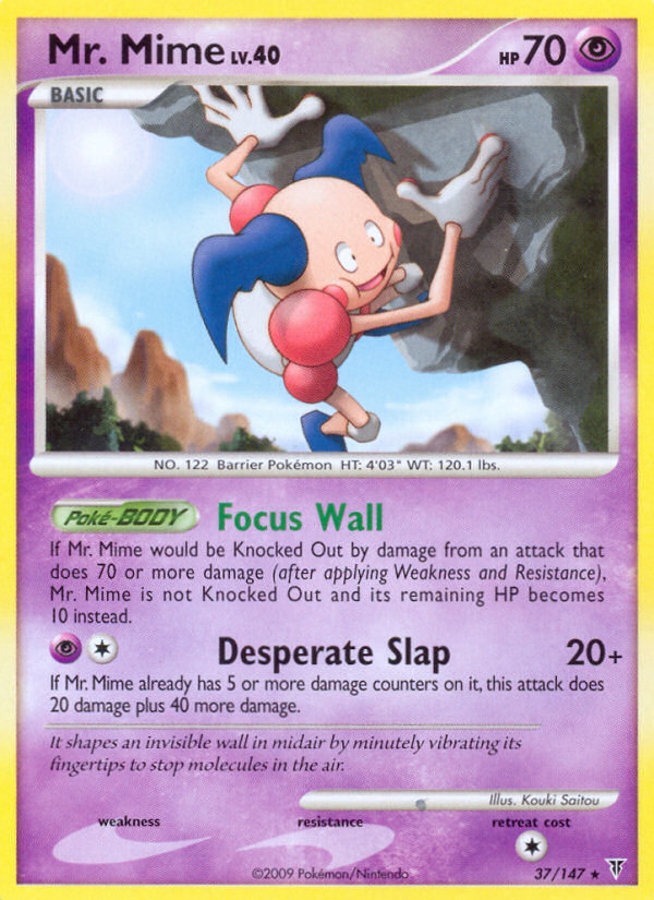 Mr. Mime 37/147 Pokémon Supreme Victors (2009) English card — catalogue reference
