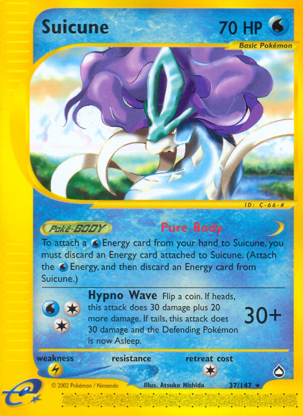 Suicune 37/147 — Pokémon Aquapolis