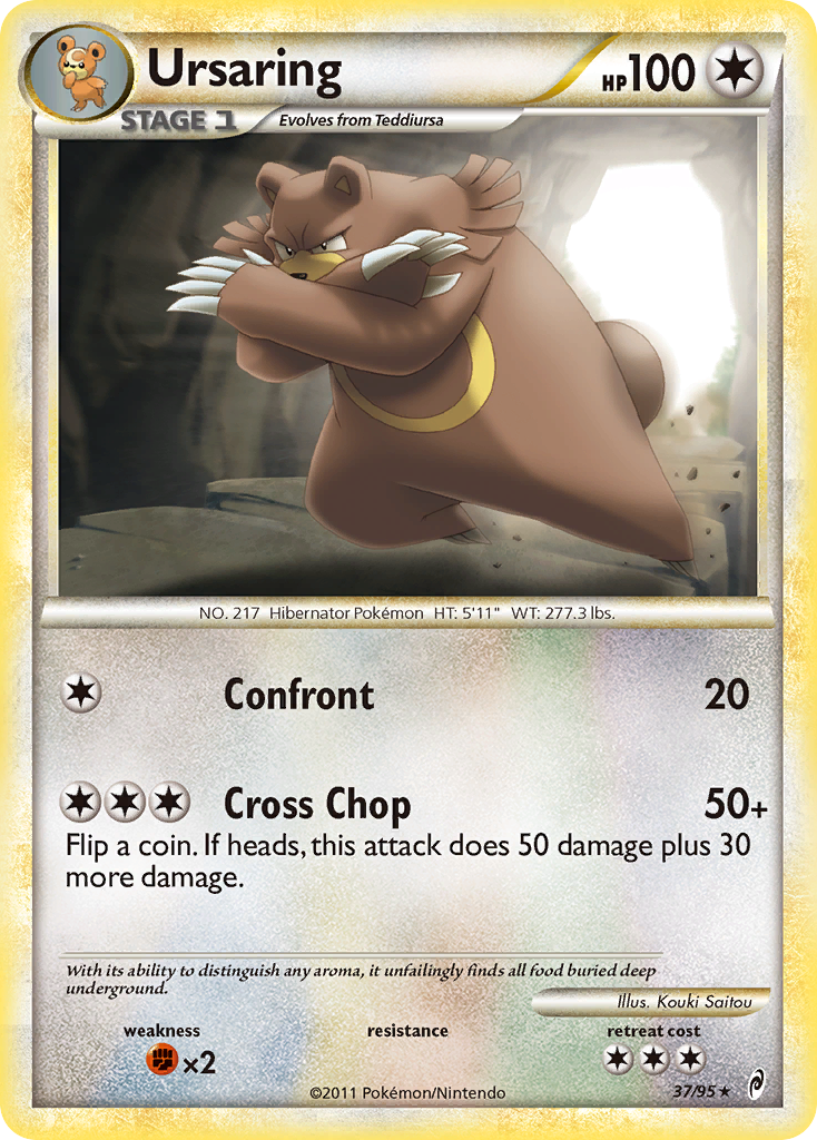Ursaring 37/95 Pokémon Call of Legends (2011) English card — catalogue reference