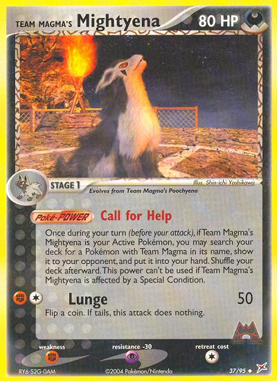Team Magma's Mightyena 37/95 — Pokémon EX Team Magma vs Team Aqua