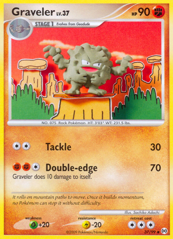 Graveler 37/99 Pokémon Arceus (2009) English card — catalogue reference