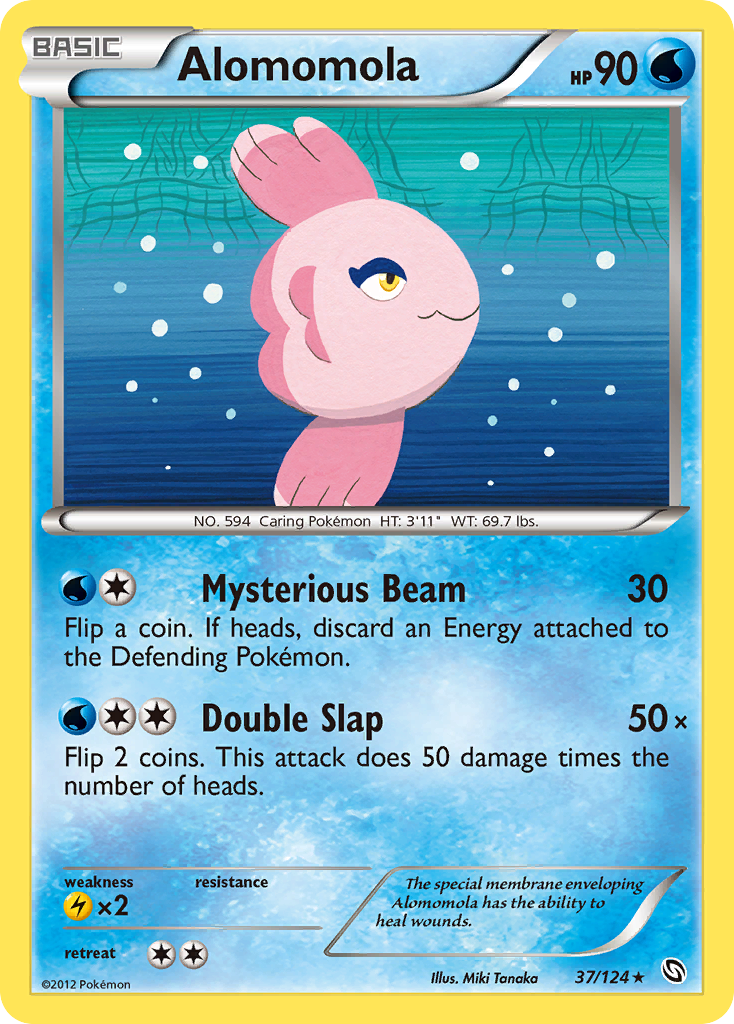 Alomomola 37/124 Pokémon Dragons Exalted (2012) English card — catalogue reference