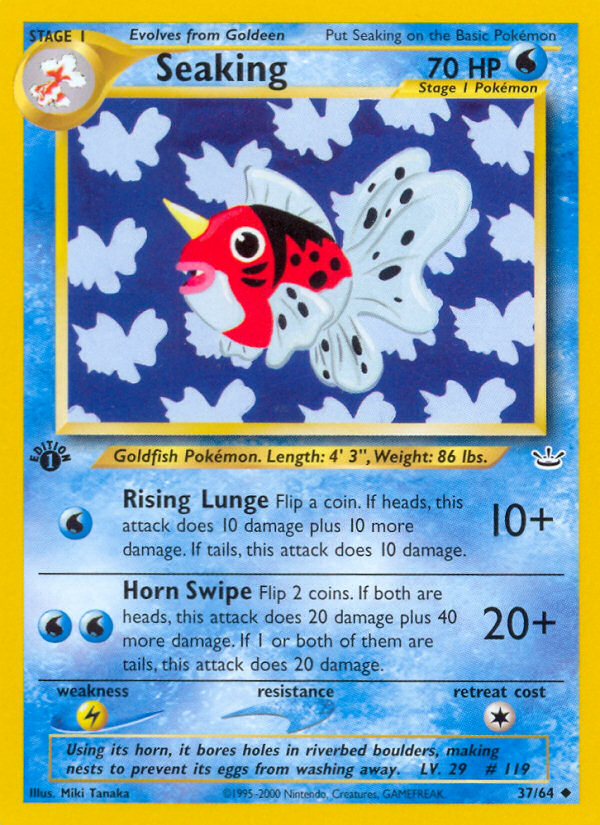 Seaking 37/64 — Pokémon Neo Revelation