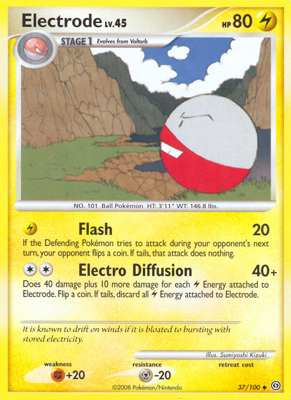 Electrode 37/100 Pokémon Stormfront (2008) English card — catalogue reference