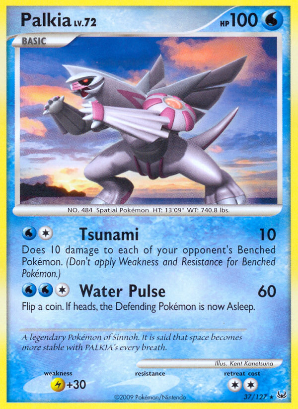 Palkia 37/127 Pokémon Platinum (2009) English card — catalogue reference