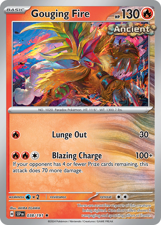 Pokemon Gouging Fire Surging Sparks 038/191