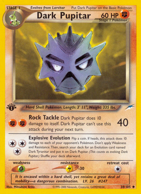 Dark Pupitar 38/105 — Pokémon Neo Destiny