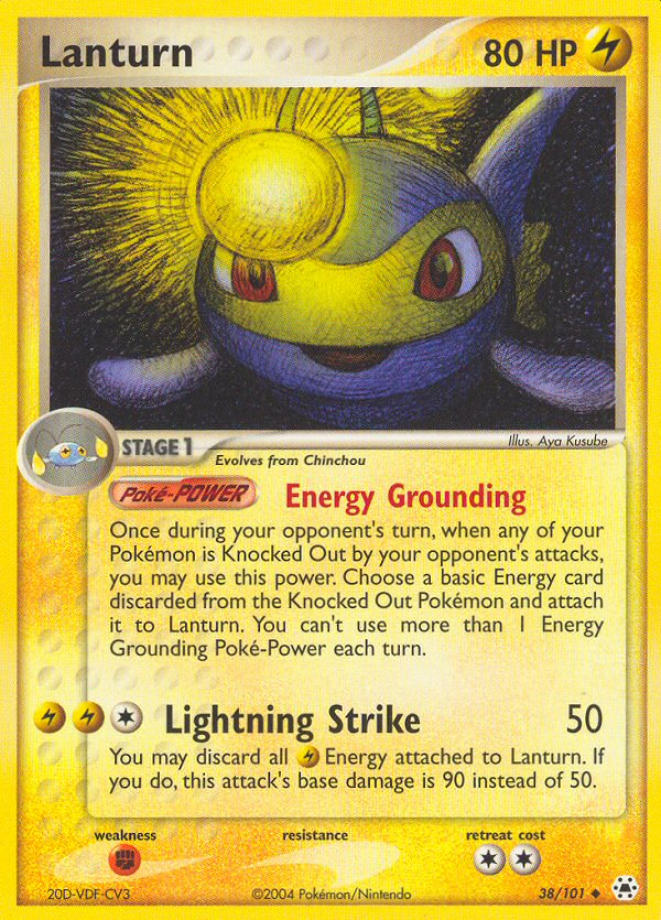 Lanturn 38/101 EX Hidden Legends 2004