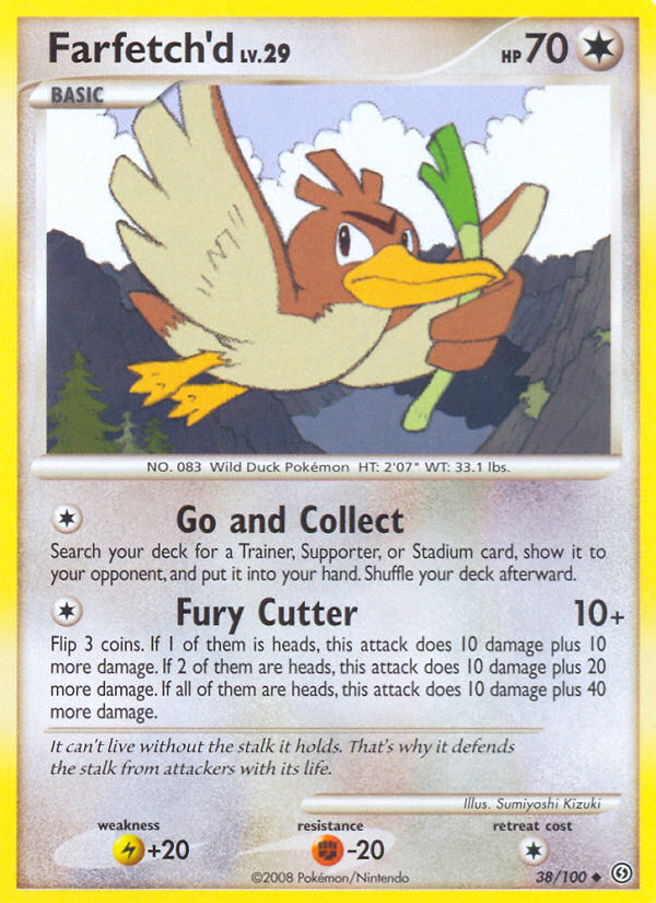 Farfetch'd 38/100 Pokémon Stormfront (2008) English card — catalogue reference