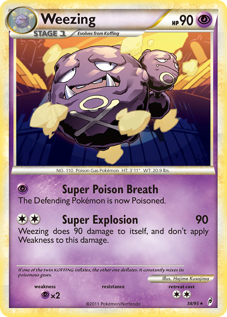 Weezing 38/95 Pokémon Call of Legends (2011) English card — catalogue reference