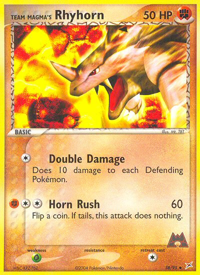 Team Magma's Rhyhorn 38/95 — Pokémon EX Team Magma vs Team Aqua