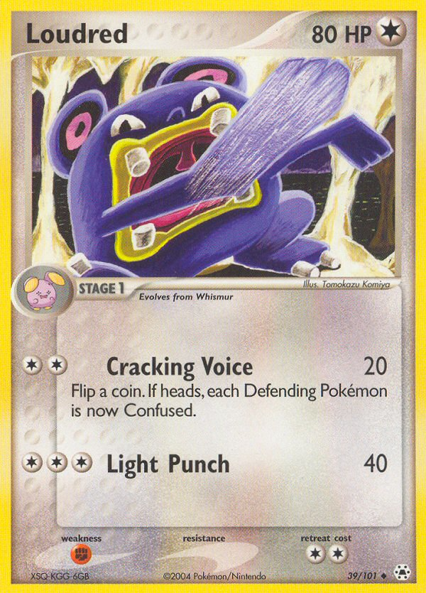 Loudred 39/101 EX Hidden Legends 2004