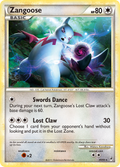 Zangoose 39/95 Pokémon Call of Legends (2011) English card — catalogue reference
