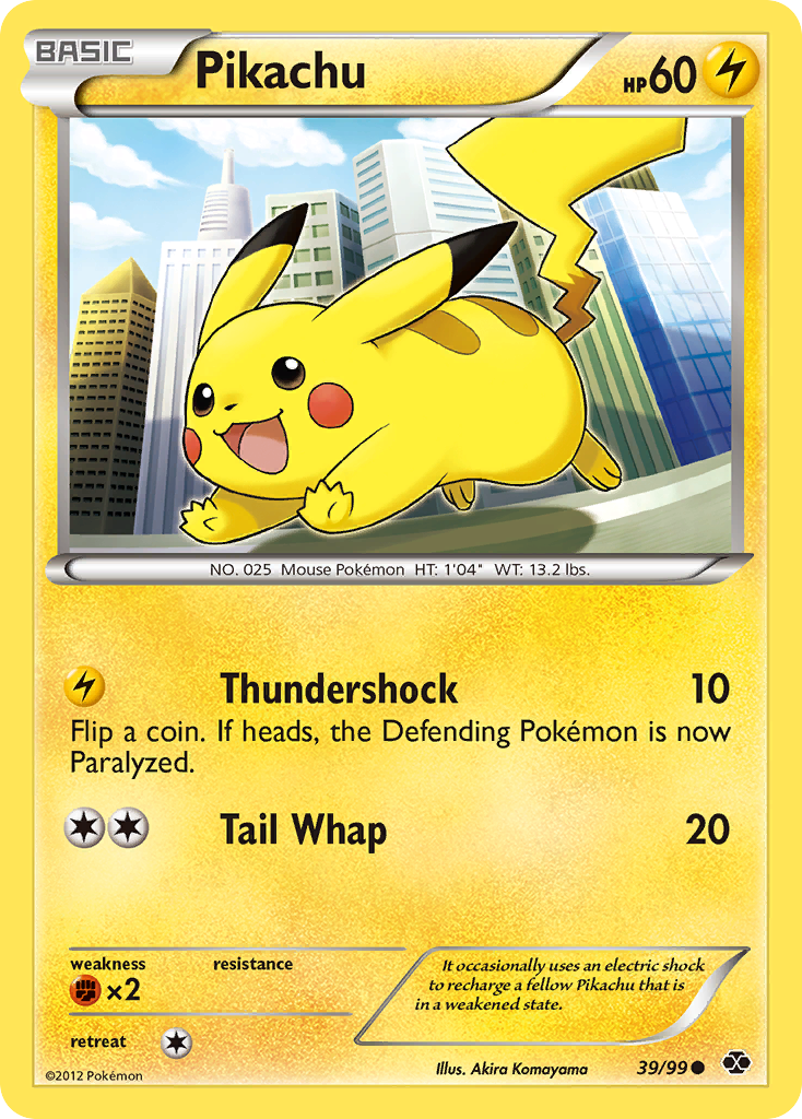 Pikachu 39/99 Pokémon Next Destinies (2012) English card — catalogue reference