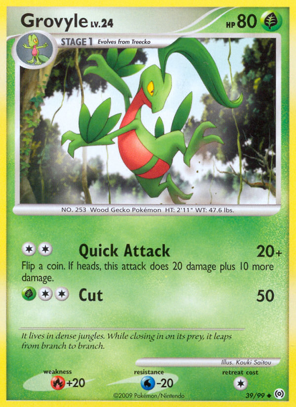 Grovyle 39/99 Pokémon Arceus (2009) English card — catalogue reference