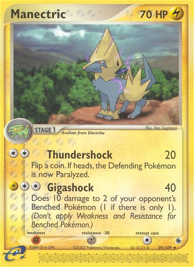 Manectric 39/109 — Pokémon EX Ruby & Sapphire