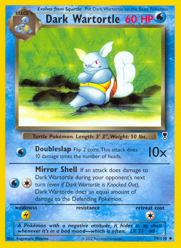 Dark Wartortle 39/110 — Pokémon Legendary Collection