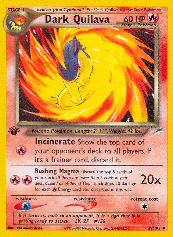 Dark Quilava 39/105 — Pokémon Neo Destiny