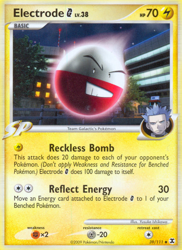 Electrode G 39/111 Pokémon Rising Rivals (2009) English card — catalogue reference