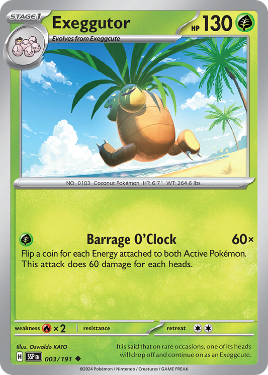 Pokemon Exeggutor Surging Sparks 003/191